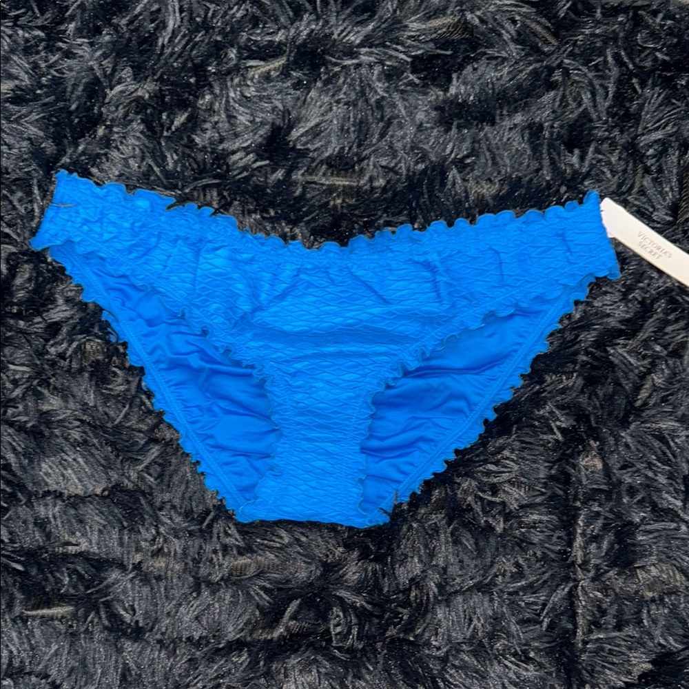 Victoria's Secret Blue Ruffle Bikini Bottom